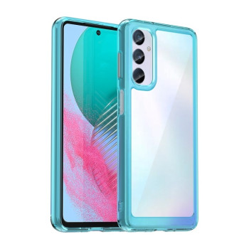 Противоударный чехол  Colorful Acrylic Series с цветной силиконовой боковиной на Samsung Galaxy M54 5G - синий
