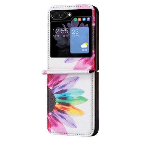 Чохол-книжка Colored Drawing Pattern Invisible Samsung Galaxy Flip 5 - Sun Flower