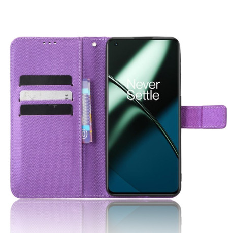 Чехол-книжка Diamond Texture для OnePlus 11 5G - фиолетовый
