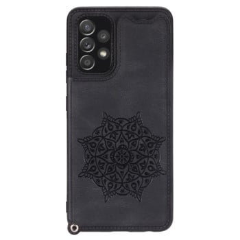 Противоударный Mandala Embossed Card Slots для Samsung Galaxy A23 4G - черный