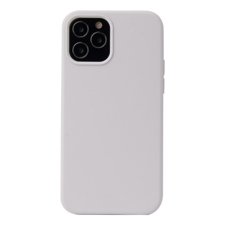 Силиконовый чехол Solid Color Liquid на iPhone 13 Pro Max - белый
