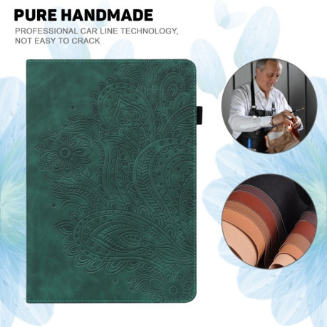Чохол-книжка Embossed Tiger Pattern Leather для Xiaomi Redmi Pad SE 8.7 - зелений