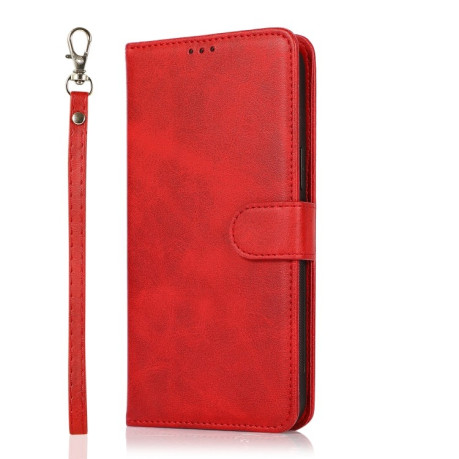 Чохол-книжка Calf Texture 2 in 1 Detachable Magnetic на iPhone 16 - червоний