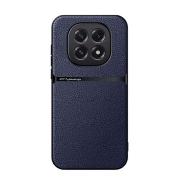 Чехол Litchi Leather Magnetic Full Coverage Shockproof на OPPO A5 5G Global - синий