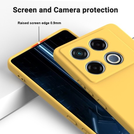 Силиконовый чехол Solid Color Liquid Silicone на Infinix GT 20 Pro - желтый