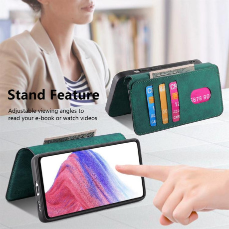Чохол-книжка CaseNeo з MagSafe із захистом від сканування RFID у стилі Retro на Motorola Moto G15 - зелений
