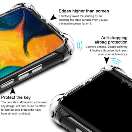 Противоударный чехол IMAK All-inclusive Airbag  на Samsung Galaxy A20 / Galaxy A30-матовый черный