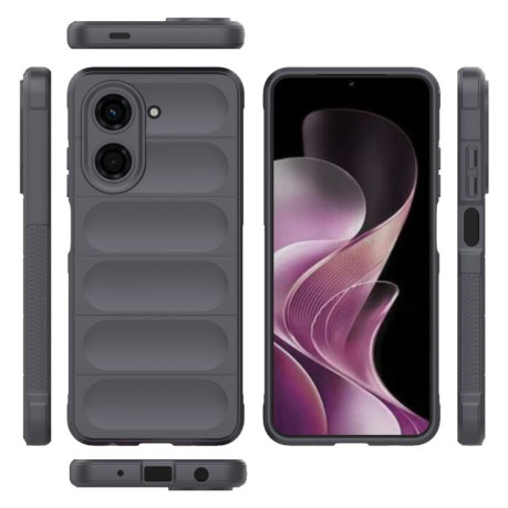 Силиконовый чехол Magic Flannel для Xiaomi Redmi A5 4G 171.7mm / Xiaomi Poco C71 4G - темно-серый