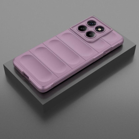Силиконовый чехол Magic Flannel для Motorola Edge 60 Pro 5G - фиолетовый