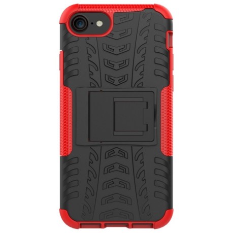 Противоударный чехол Tire Texture на iPhone SE 3/2 2022/2020/7/8 - красный