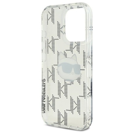 Оригинальный чехол Karl Lagerfeld IML Choupette Head Electroplated для iPhone 16 Pro Max - Clear