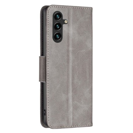 Чехол-книжка Retro Lambskin Texture для Samsung Galaxy A15 - серый