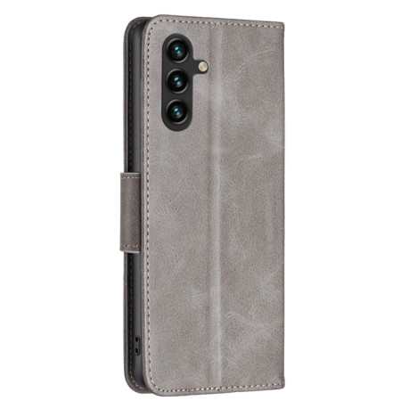 Чехол-книжка Retro Lambskin Texture для Samsung Galaxy A35 - серый
