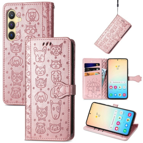 Чохол-книжка Cat and Dog для Samsung Galaxy S25 Ultra 5G - рожеве золото
