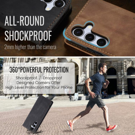 Чехол-книжка CaseMe-013 Multifunctional на  Samsung Galaxy S25 5G - черный