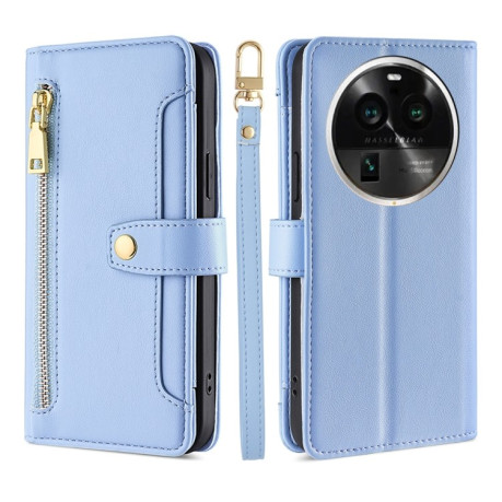 Чохол-книжка Cross-body для OPPO Find X6 Pro 5G - синій