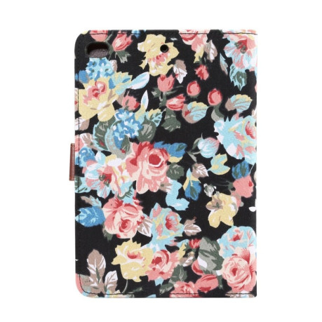 Шкіряний чохол-книга Floral Cloth на iPad Mini 2019 / iPad Mini 4-чорний