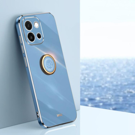 Противоударный чехол XINLI Straight Edge with Ring Holder для OnePlus 13T - синий