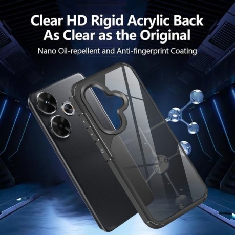 Противоударный чехол Acrylic для Redmi 13 4G Global - черный