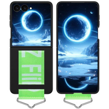 Пластиковый чехол Escase с ремешком-браслетом на Samsung Galaxy Flip8 5G — чёрный