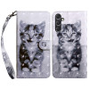 Чехол-книжка 3D Painting для Samsung Galaxy A55 5G - Cat