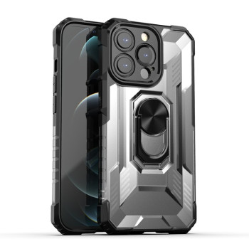 Противоударный чехол Clear Matte with Holder для iPhone 13 Pro - черный