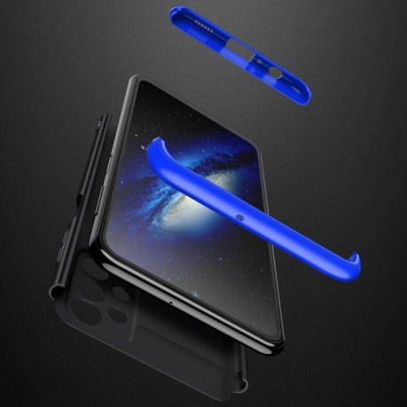 3D чохол GKK Three Stage Splicing Full Coverage на Samsung Galaxy A13 4G - чорно-синій
