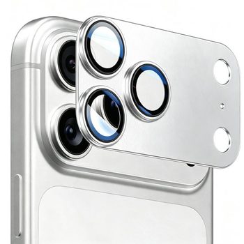 Загартоване скло на камеру Enkay CD Texture з алюмінієвою рамкою на iPhone 18 Pro Max — сріблясте