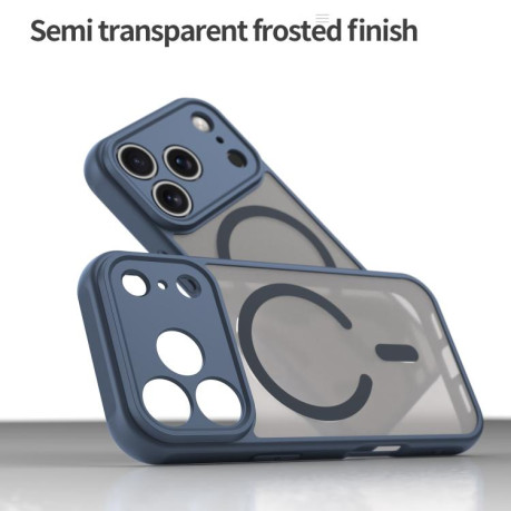 Противоударный чехол Fan Dun Series TPU Hybrid PC Frosted Magsafe для iPhone 17 Pro - синий