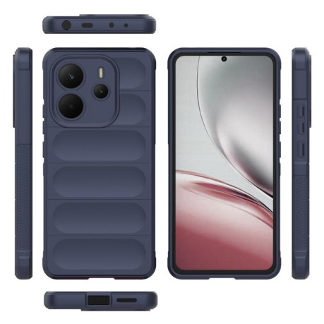 Силіконовий чехол Magic Flannel для Xiaomi Redmi Note 14 4G 164.84mm - синій