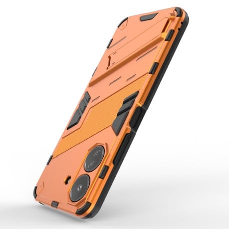 Противоударный чехол Punk Armor для Xiaomi Redmi 13C 4G Global/Poco C65 - оранжевый