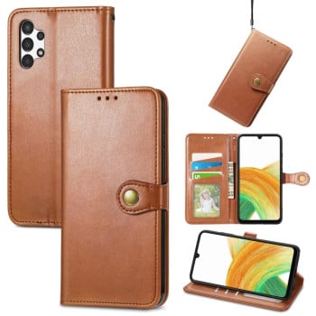 Чохол-книжка Retro Solid Color Samsung Galaxy A13 4G - коричневий