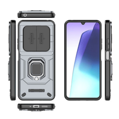 Противоударный чехол Sliding Camshield для Xiaomi Redmi 14C 4G/Poco C75/Redmi A4 5G - серый