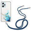 Чехол Hollow Marble Pattern with Neck для Xiaomi Redmi Note 12 Pro+ 5G - синий