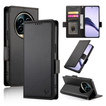 Чехол-книжка Side Buckle Magnetic Frosted Leather для Realme 13 Pro / 13 Pro+ Global - черный