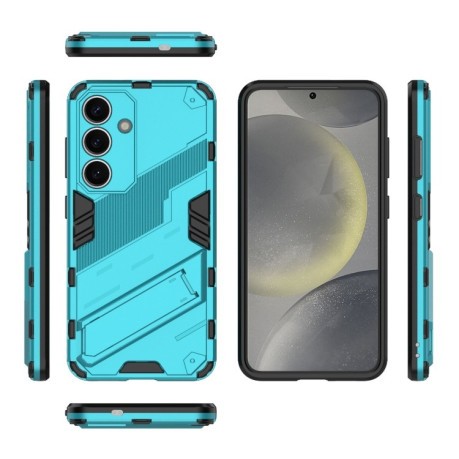 Противоударный чехол Punk Armor для Samsung Galaxy S25 5G - синий