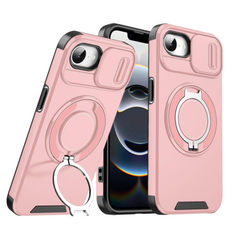Протиударний чохол Sliding Camshield Ring Holder для iPhone 16e - рожевий
