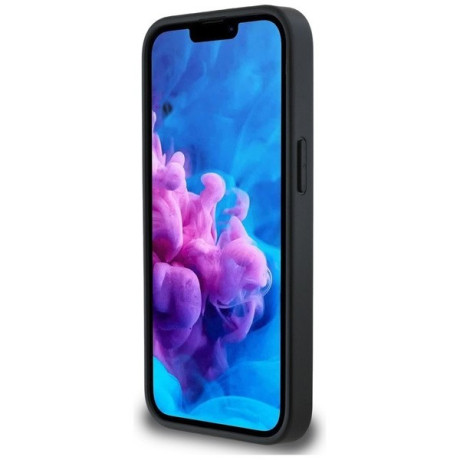 Оригинальный чехол Karl Lagerfeld Fixed Glitter Ikonik Metal Pin для iPhone 16e - black