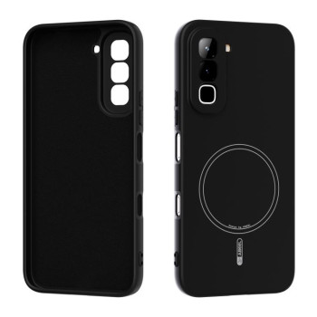 Силиконовый чехол ABEEL с MagSafe и мягким покрытием на Infinix Hot 70 4G — чёрный