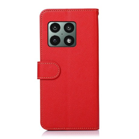 Чехол-книжка KHAZNEH Litchi Texture для OnePlus 10 Pro 5G - красный