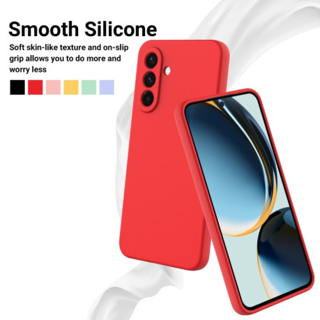 Силиконовый чехол Solid Color Liquid Silicone на Samsung Galaxy A56 5G - красный