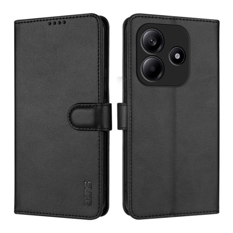 Чехол-книжка AZNS Skin Feel Calf Texture для Xiaomi Redmi Note 14 5G - черный