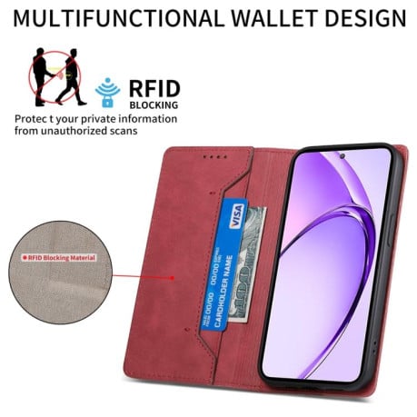 Чохол-книжка Business Solid Color із захистом від сканування RFID на Xiaomi Redmi 15C 5G / 4G EU 173mm / Poco C85 5G - червоний