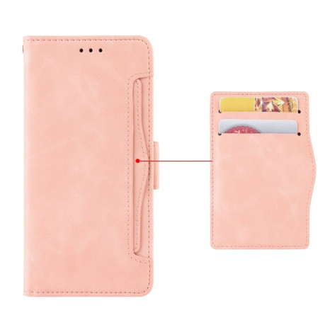Кожаный чехол-книжка Wallet Style Skin на Realme C11 - розовый