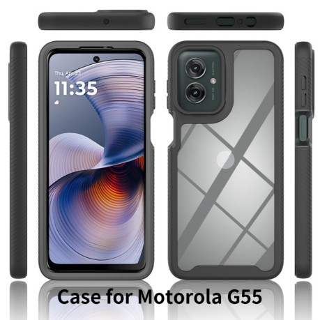 Противоударный чехол Starry Sky Series на Motorola Moto G55 - розовый