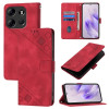 Чехол-книжка Skin-feel Embossed на Tecno Spark Go 2023 / Pop 7 / Pop 7 Pro — красный