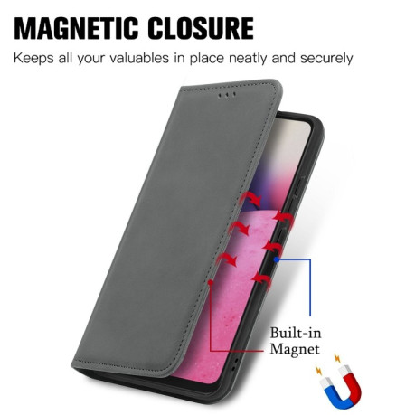 Чехол-книжка Retro Skin Feel Business Magnetic на Samsung Galaxy A33 5G - серый