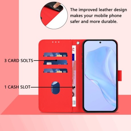 Чехол-книжка Skin Feel Solid Color Leather для Infinix Zero 30 4G - красный