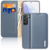 Кожаный чехол-книжка DUX DUCIS Hivo Series на Samsung Galaxy S22 Plus 5G - синий