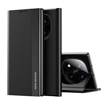 Чехол-книжка Electroplated Ultra-Thin для Xiaomi Redmi Note 14 Pro+ 5G - черный